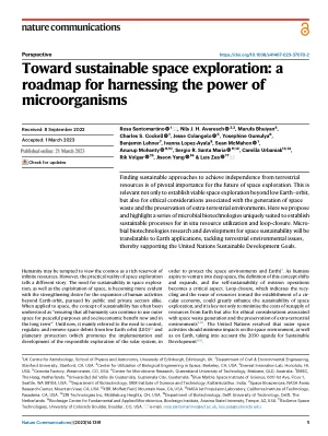 Toward sustainable space exploration: a roadmap for harnessing the power of microorganisms.