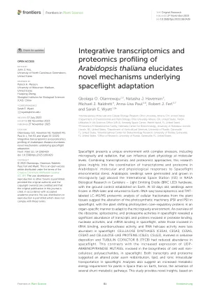 Spaceflight transcriptomes: unique responses to a novel environment.