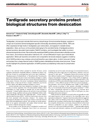 Tardigrades Use Intrinsically Disordered Proteins to Survive Desiccation.