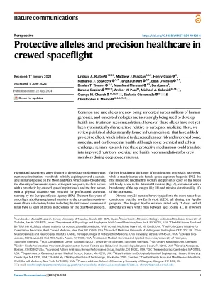 Protective alleles and precision healthcare in crewed spaceflight