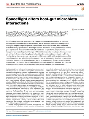 Spaceflight alters host-gut microbiota interactions