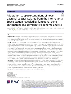 Adaptation to space conditions of novel bacterial species isolated from the International Space Station revealed by functional gene annotations and comparative genome analysis