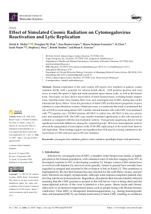 Effect of simulated cosmic radiation on cytomegalovirus reactivation and lytic replication