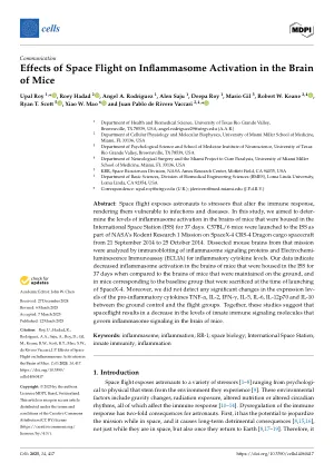Effects of Space Flight on Inflammasome Activation in the Brain of Mice.