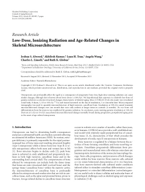 Low-dose, ionizing radiation and age-related changes in skeletal microarchitecture