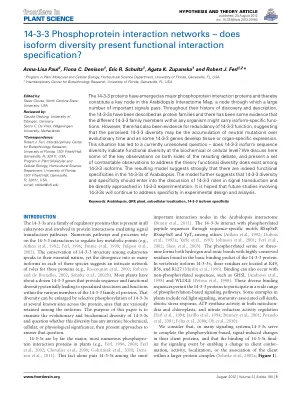 14-3-3 phosphoprotein interaction networks - does isoform diversity present functional interaction specification?