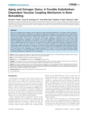 Aging and estrogen status: A possible endothelium-dependent vascular coupling mechanism in bone remodeling.
