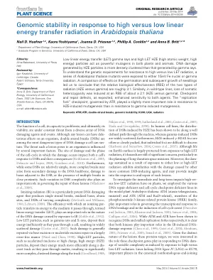 Genomic stability in response to high versus low linear energy transfer radiation in Arabidopsis thaliana