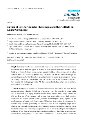 Nature of pre-earthquake phenomena and their effects on living organisms