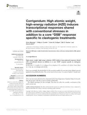 High atomic weight, high-energy radiation (HZE) induces transcriptional responses shared with conventional stresses in addition to a core "DSB" response specific to clastogenic treatments