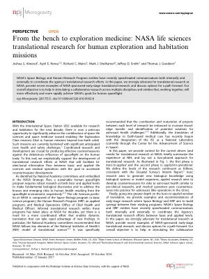 From the bench to exploration medicine: NASA life sciences translational research for human exploration and habitation missions.