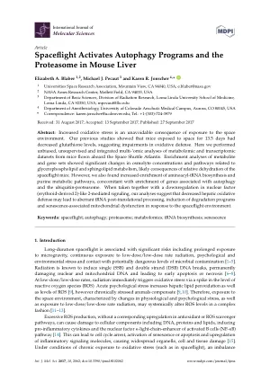 Spaceflight Activates Autophagy Programs and the Proteasome in Mouse Liver