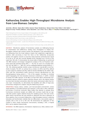 KatharoSeq enables high-throughput microbiome analysis from low-biomass samples