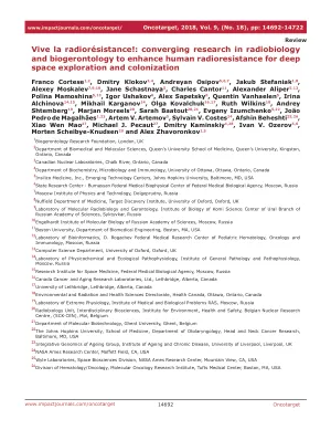 Vive la radior√©sistance!: Converging research in radiobiology and biogerontology to enhance human radioresistance for deep space exploration and colonization.