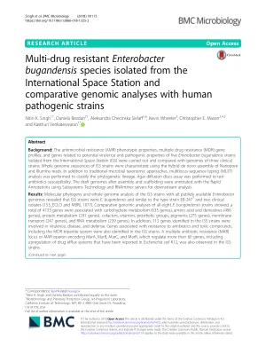 Multi-drug resistant Enterobacter bugandensis species isolated from the International Space Station and comparative genomic analyses with human pathogenic strains