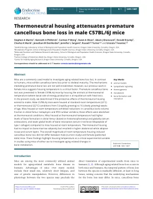 Thermoneutral housing attenuates premature cancellous bone loss in male C57BL/6J mice