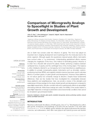 Comparison of Microgravity Analogs to Spaceflight in Studies of Plant Growth and Development