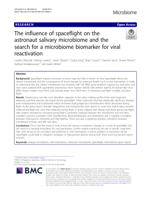 The influence of spaceflight on the astronaut salivary microbiome and the search for a microbiome biomarker for viral reactivation