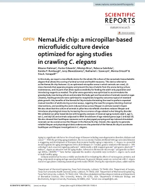 NemaLife chip: a micropillar-based microfluidic culture device optimized for aging studies in crawling C. elegans