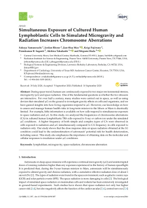Simultaneous exposure of cultured human lymphoblastic cells to simulated microgravity and radiation increases chromosome aberrations