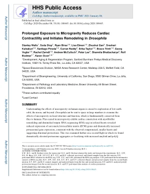 Prolonged Exposure to Microgravity Reduces Cardiac Contractility and Initiates Remodeling in Drosophila