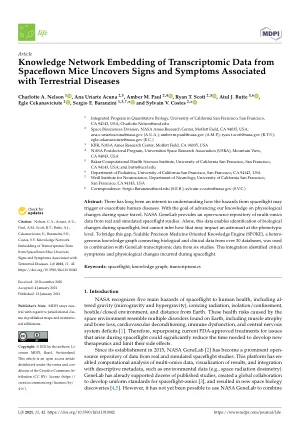 Knowledge Network Embedding of Transcriptomic Data from Spaceflown Mice Uncovers Signs and Symptoms Associated with Terrestrial Diseases