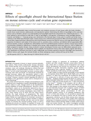 Effects of spaceflight aboard the International Space Station on mouse estrous cycle and ovarian gene expression
