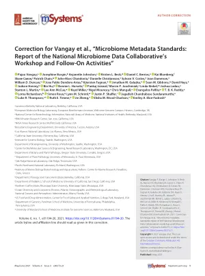 Microbiome metadata standards: Report of the National Microbiome Data Collaborative's workshop and follow-on activities.