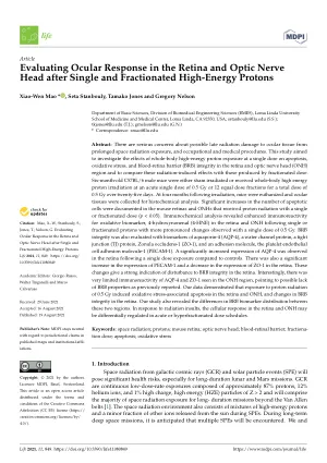 Evaluating ocular response in the retina and optic nerve head after single and fractionated high-energy protons