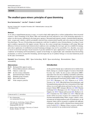 In situ resource utilisation: The potential for space biomining