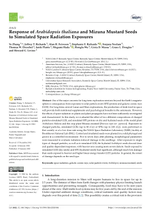 Response of Arabidopsis thaliana and Mizuna mustard seeds to simulated space radiation exposures.