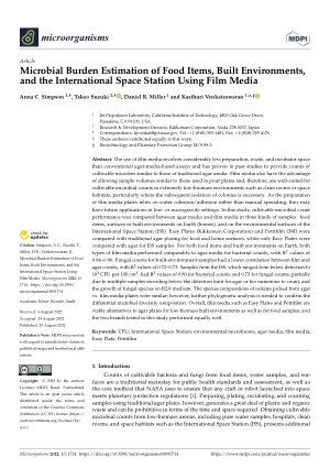 Microbial Burden Estimation of Food Items, Built Environments, and the International Space Station Using Film Media