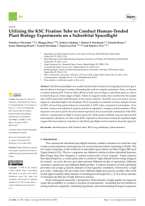 Utilizing the KSC fixation tube to conduct human-tended plant biology experiments on a suborbital spaceflight