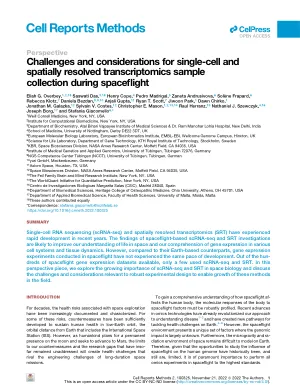 Challenges and considerations for single-cell and spatially resolved transcriptomics sample collection during spaceflight.