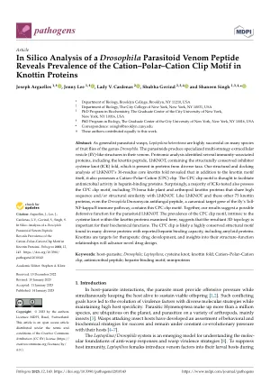 In Silico Analysis of a Drosophila Parasitoid Venom Peptide Reveals Prevalence of the Cation‚ÄìPolar‚ÄìCation Clip Motif in Knottin Proteins
